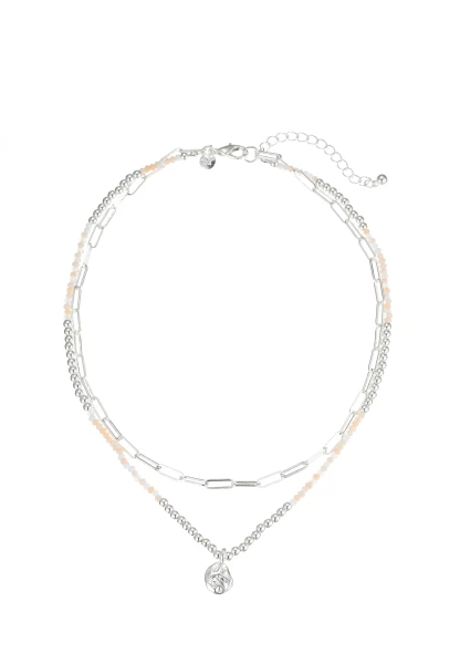 Leslii Kurze Kette Layering Glasperlen Beige Hotsell