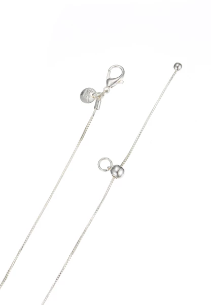 Leslii Kurze Kette Oval Stein Silber Khaki im Angebot