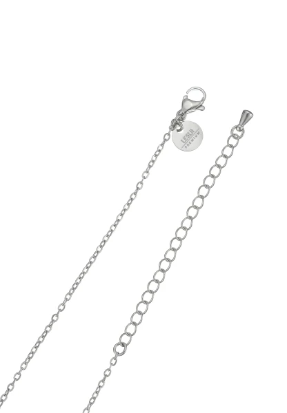 Leslii Lange Kette Oval Stein Edelstahl Silber Fabrik Onlineshop
