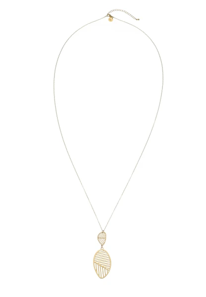 Leslii Lange Kette Blatt Edelstahl Gold Rabatt