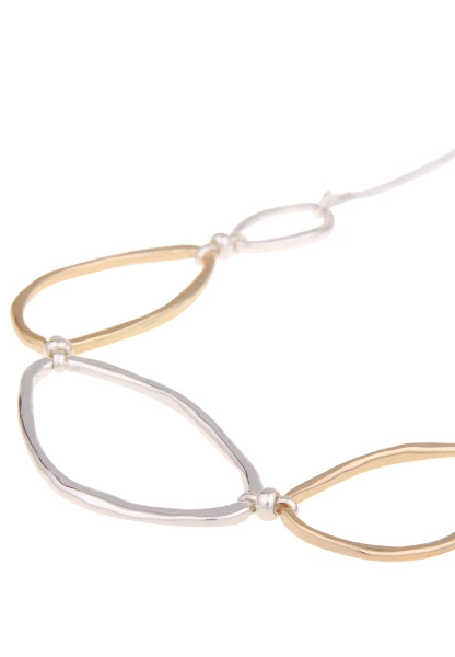 Leslii Kurze Halskette Bicolor Collier Silber Gold Günstig kaufen
