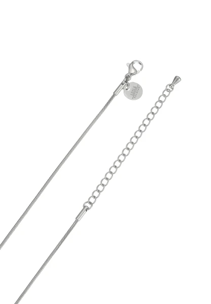 Leslii Lange Kette Ring Oval Edelstahl Silber Osterangebot