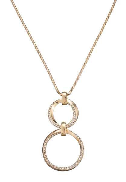 Leslii Lange Kette Glitzer Ringe Gold Valentinstagsangebot