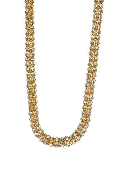 Leslii Kurze Halskette Glitzer Kristall in Gold Heißer Verkauf