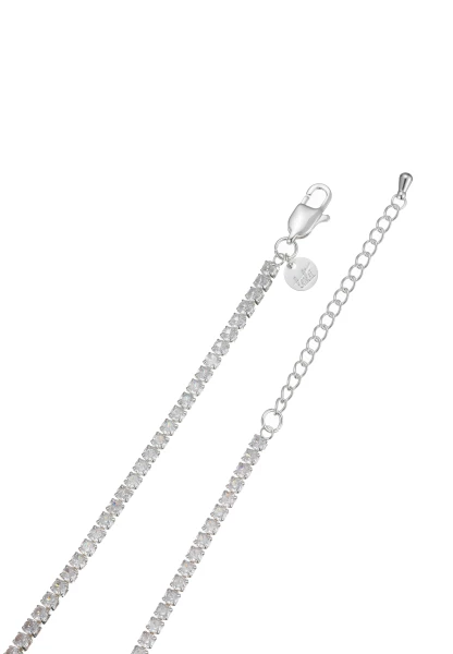 Leslii kurze Halskette Stainless Kristall versilbert in Silber/Weiß Exklusive Angebote