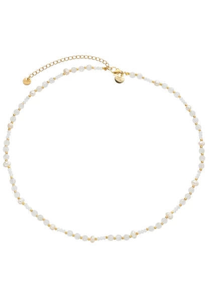 Leslii kurze Halskette Stainless Pearls in Weiß Große Rabatte