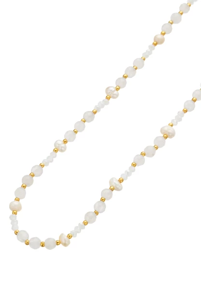 Leslii kurze Halskette Stainless Pearls in Weiß Große Rabatte