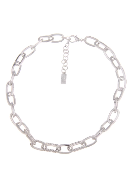 Leslii Kurze Halskette Strass Glieder Collier Silber Saisonale Angebote