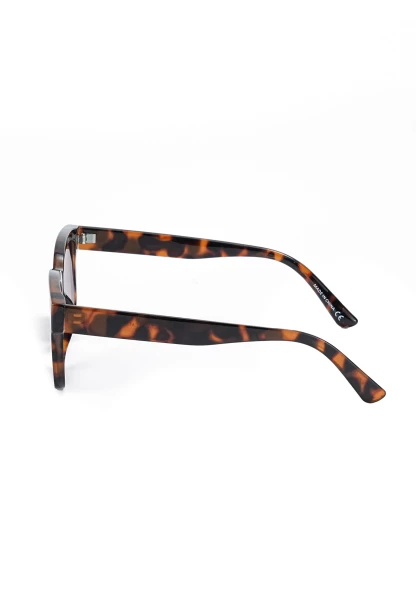 Leslii Sonnenbrille Damen Horn-Look braune Designerbrille Sunglasses Kunststoff Braun Wochenangebot