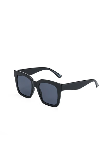 Leslii Sonnenbrille Damen schwarze Designerbrille Sunglasses Kunststoff Schwarz Kostenlose Rückgabe