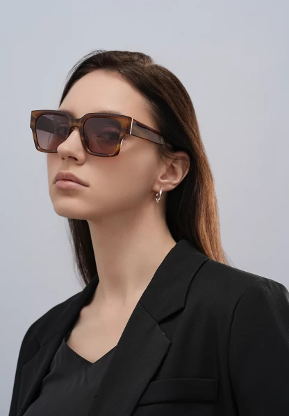 Leslii Sonnenbrille Retro Look Damen Sunglasses Designerbrille in Braun Begrenzte Freigabe