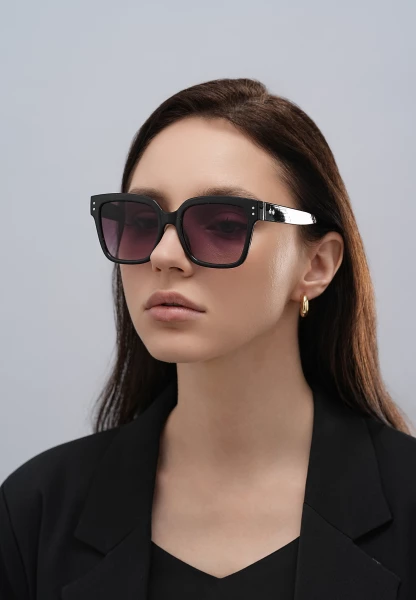 Leslii Sonnenbrille Big Retro Damen Sunglasses Designerbrille in Schwarz Letzte 3 Tage