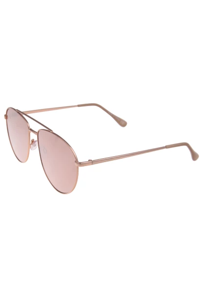 Leslii Sonnenbrille Damen Piloten-Brille Doppelsteg Designerbrille Sunglasses Metall Roségold Bis zu 65% Rabatt