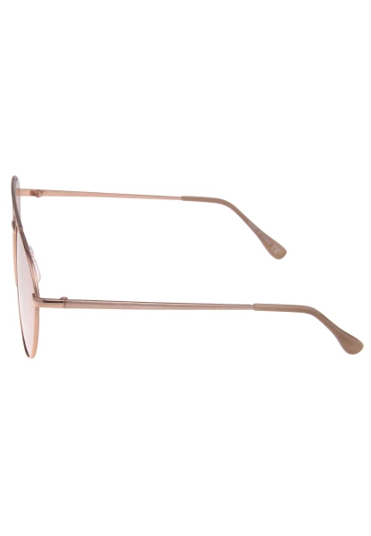 Leslii Sonnenbrille Damen Piloten-Brille Doppelsteg Designerbrille Sunglasses Metall Roségold Bis zu 65% Rabatt
