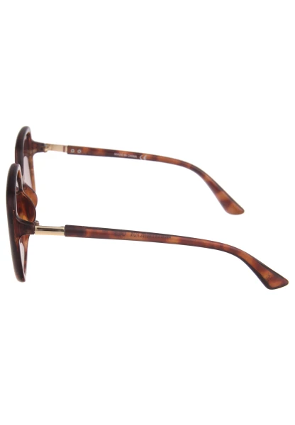 Leslii Sonnenbrille Damen Square Horn-Optik braune Designerbrille Sunglasses Kunststoff Braun Sonderangebot der Fabrik
