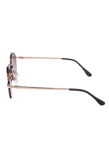 Leslii Sonnenbrille Damen schwarze Boho-Brille Muster Designerbrille Sunglasses Metall Gold Schwarz Bis zu 55% Rabatt