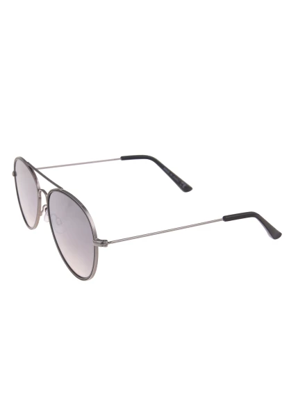 Leslii Sonnenbrille Damen Piloten-Brille Doppelsteg Designerbrille Sunglasses Metall Schwarz Silber Black Friday Preise