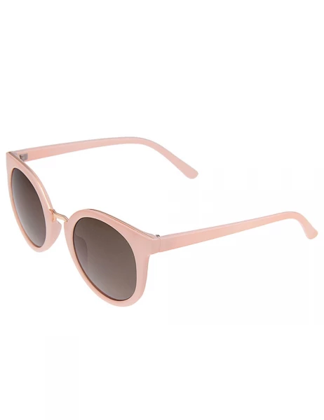 Leslii Sonnenbrille Damen Classic-Look Designerbrille Sunglasses Rosa Kunststoff Outlet