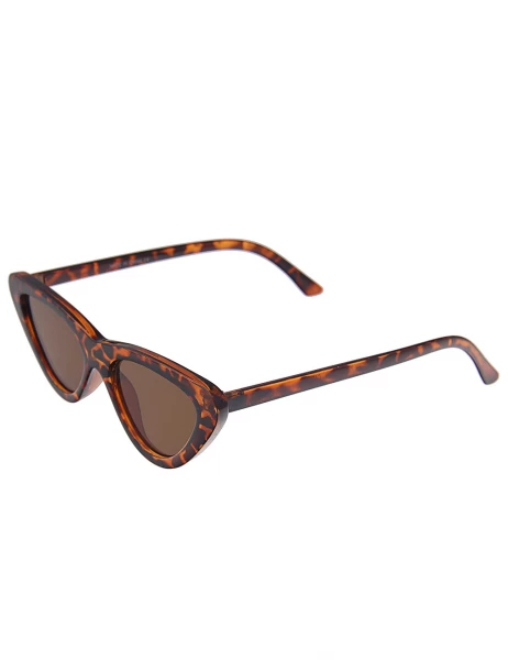 Leslii Sonnenbrille Butterfly Horn-Look Retro Damen Sunglasses Designerbrille in Braun im Angebot