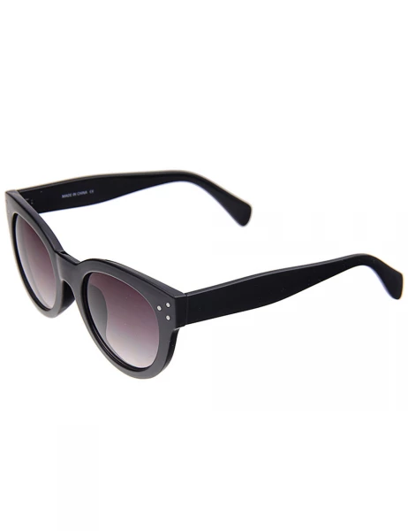 Leslii Sonnenbrille Damen Modern Classic-Look schwarze Designerbrille Sunglasses Schwarz Günstiger Verkauf