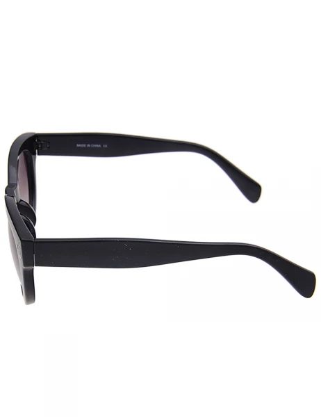 Leslii Sonnenbrille Damen Modern Classic-Look schwarze Designerbrille Sunglasses Schwarz Günstiger Verkauf