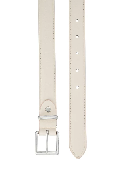 Leslii schmaler Gürtel Leder/PU | Weiß Fabrik Onlineshop