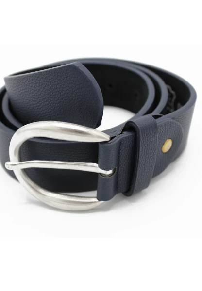 Leslii Damen-Gürtel Basic Silber Blau Rabatt