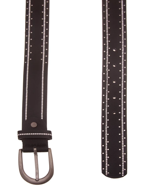 Leslii Damen-Gürtel Strass-Gürtel schwarzer Gürtel Glitzer-Gürtel Breite 3,5cm schwarz Exklusive Angebote