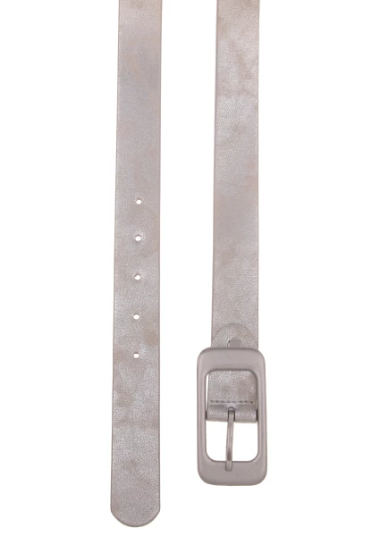 Leslii Damen-Gürtel Basic Statement-Schließe silberfarbener Gürtel Uni Breite 3cm Silber Metallic Große Rabatte