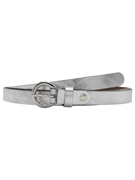 Leslii Premium Gürtel echter Leder-Gürtel Kalbs-Nappaleder Breite 2cm Narbung Metallic Silber Begrenzte Freigabe