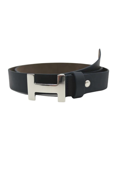 Leslii Premium Gürtel echter Leder-Gürtel blauer Gürtel Breite 3cm Kalbs-Nappaleder Narbung Navy Letzte 3 Tage