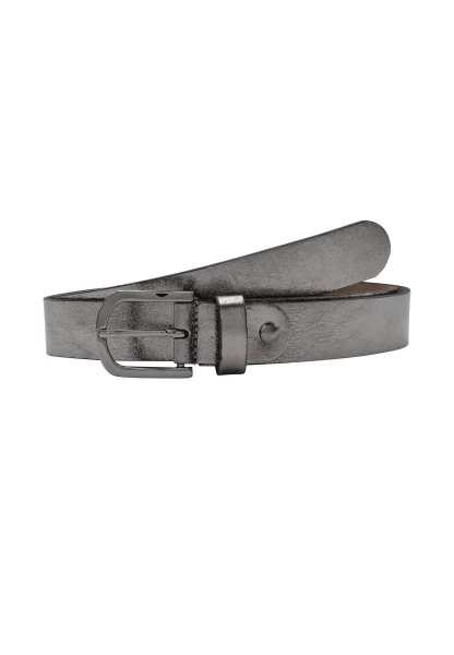 Leslii Premium Gürtel Leder-Gürtel grauer Gürtel Kalbs-Nappaleder Breite 3cm Narbung Gun Metal Grau Discount Store für neue Produkte