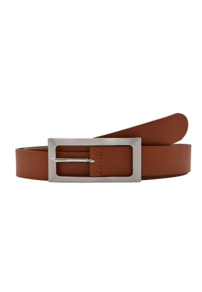 Leslii Premium Gürtel echter Leder-Gürtel brauner Gürtel Breite 3cm Kalbs-Nappaleder Narbung Cognac Riesige Rabatte