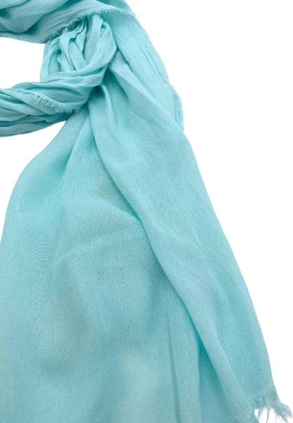 Leslii Schal Uni Viskose Bambus in Aqua Hotsell