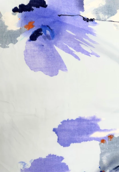 Leslii Schal Blumen Muster in Blau Schwarz Günstiger Verkauf