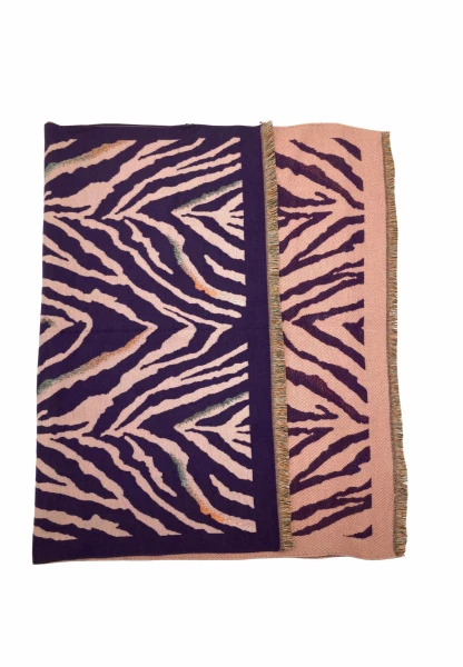 Leslii Schal mit Zebra-Muster Lila Günstig kaufen