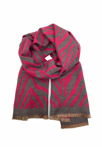 Leslii Schal mit Zebra-Muster Pink Versandkostenfrei
