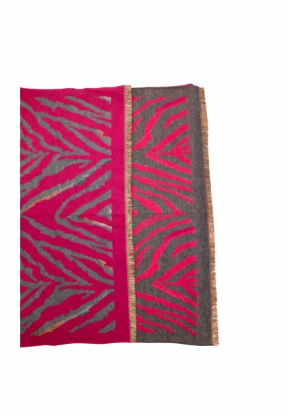 Leslii Schal mit Zebra-Muster Pink Versandkostenfrei