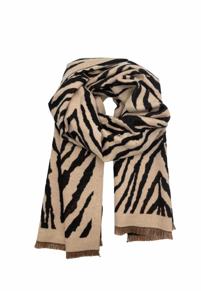 Leslii Schal mit Zebra-Muster Schwarz Flash Sale
