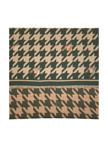 Leslii Schal mit Pepita-Muster Oliv Beige Exklusivangebot
