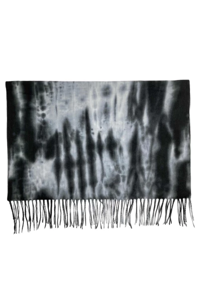 Leslii Schal Fransen Batik Schwarz Grau Valentinstagsangebot