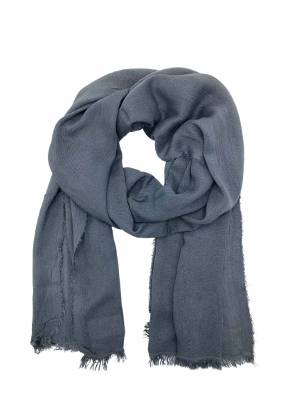 Leslii Schal Uni Viskose Bambus Natur-Schal grauer Schal nachhaltig Bamboo Indoor Schal Grau Blitzangebot