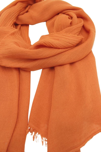 Leslii Schal Uni Viskose Bambus Natur-Schal einfarbig nachhaltig Bamboo Indoor Schal Korall-Orange Wochenangebot