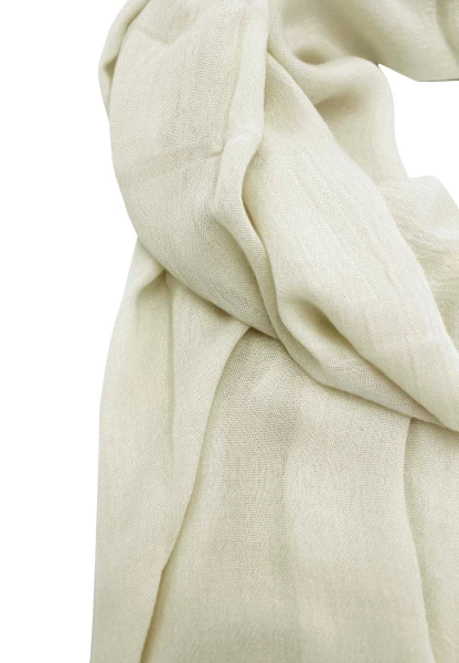 Leslii Schal Uni Viskose Bambus Natur-Schal weißer Schal einfarbig nachhaltig Bamboo Creme Zeitbegrenzte Promotion