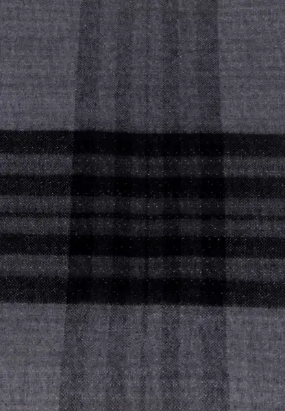 -50% SALE Leslii Schal Muster-Mix gemusterter Streifen-Muster Fransen-Schal kariert in Schwarz Sonderangebot der Fabrik