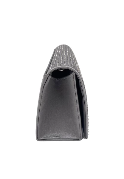 Leslii Clutch Handtasche Glitzer Steinchen in Grau Versandkostenfrei