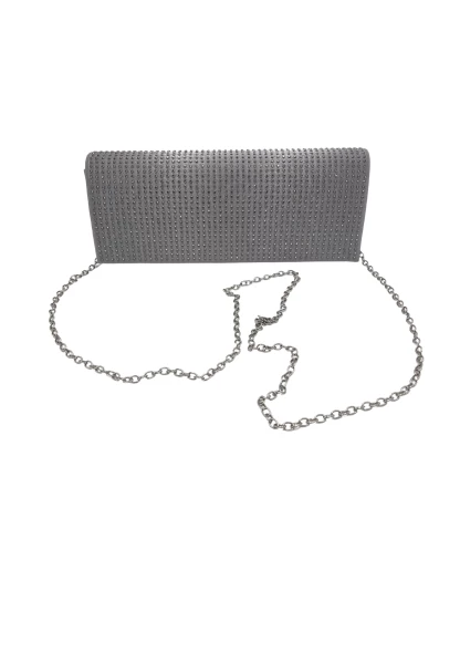 Leslii Clutch Handtasche Glitzer Steinchen in Grau Versandkostenfrei