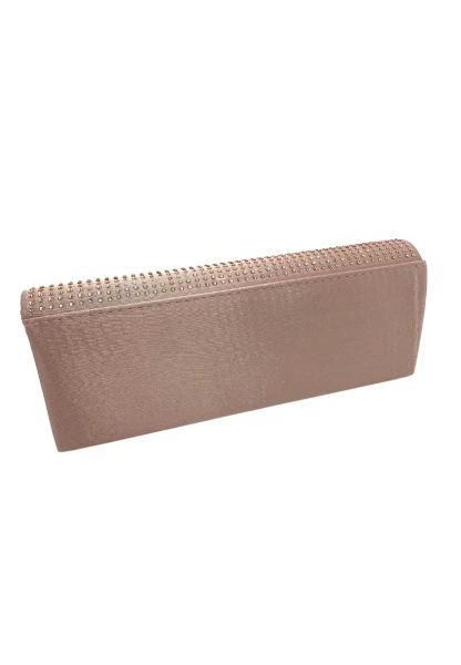 Leslii Clutch Handtasche Glitzer Steinchen in Nude Großer Ausverkauf