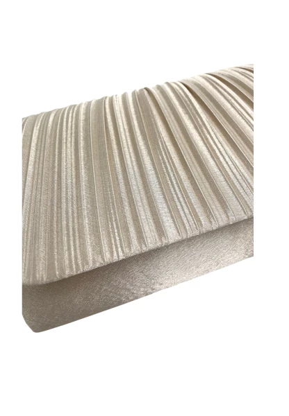 Leslii Clutch Handtasche Elegant in Creme Weiß Preisnachlass
