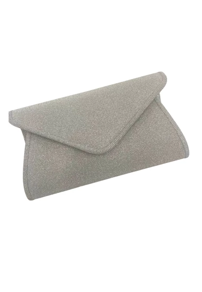 Leslii Clutch Handtasche Glitzer in Silber Saisonschlussverkauf